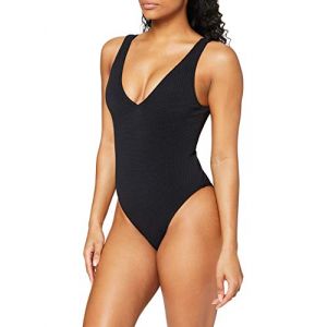 Image de Seafolly Maillot de bain 1 pièce sans armatures nylon mélangé texturé Noir