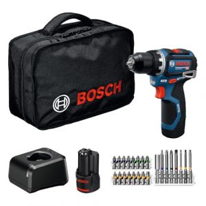 Bosch GSR 12V-32 PROFESSIONAL Perceuse-visseuse, 2x2.0Ah, Sac a outils, 24 pcs 06019N7006