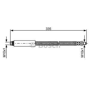 Bosch Flexible de frein PEUGEOT 206 (0301 987 476 078)