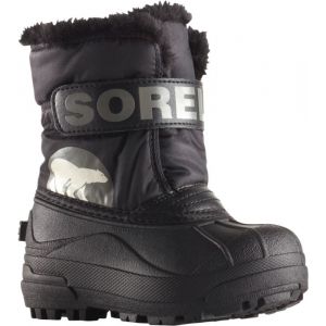 Sorel Bottes d'Hiver Unisexes, CHILDRENS SNOW COMMANDER, Noir (Black/Charcoal), Taille : 30