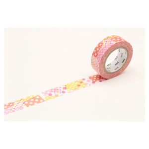 Masking tape mt 7 m x 15 mm Collage Pois Rose
