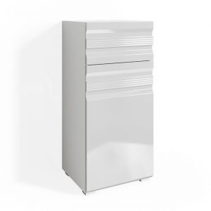 Vicco - Meuble de rangement de salle de bain Freddy, Blanc, 36.4 x 79 cm