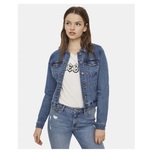 Image de Vero Moda Vmhot SOYA Ls Jacket Mix Noos, Blouson Femme, Bleu Medium Blue Denim, 36 (Taille Fabricant: X-Small)