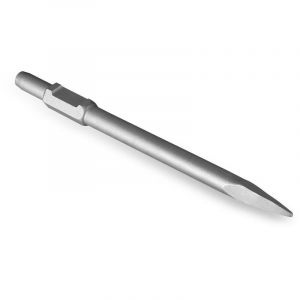 Eberth Burin de remplacement Burin pointu (longueur 390mm, approprié pour marteau de démolition avec douille hexagonale SDS 30mm)