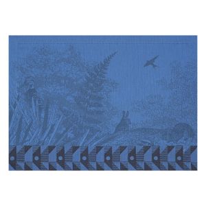 Le Jacquard Français Set de table Forêt enchantée Bleu - Couleur Bleu - Taille TS