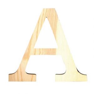 Artémio Lettre A - Hauteur 19 cm - Bois découpé