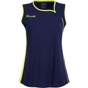 Image de Spalding Spalding 4her II Maillot de basket Femme Bleu Marine/Jaune Paille FR : L (Taille Fabricant : L)