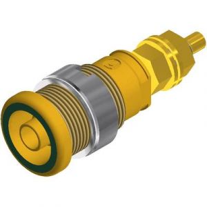 SKS Hirschmann Douille banane de s&eacute;curit&eacute; &Oslash; 4 mm SEB 2600 G M4 972354188 vert-jaune 1 pc(s)