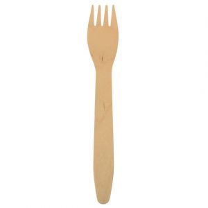 Papstar Fourchette en bois, 'pure', longueur: 165 mm - Lot de 3