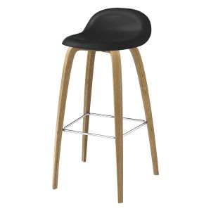 Gubi Tabouret 3d Bar Stool Base En Bois (Black - Hirek Et Chêne)
