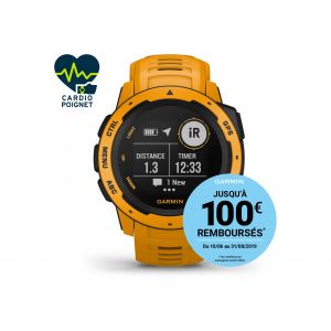 Garmin Instinct Sunburst Outdoor Gps Orange Mens Smartwatch 010-02064-03 45mm