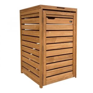 Axi Lex Cache Poubelle en Bois Marron - Abri poubelle pour 1 conteneur - Max. 240L - Abri Poubelle Extérieur avec Excellente Ventilation