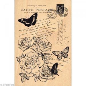 Florilèges Design Tampon Shabby - Carte shabby 15 x 9,8 cm