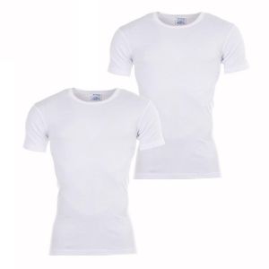 Athena T-shirt Lot de 2 tee-shirts col rond homme Coton Bio blanc - Taille EU XXL,EU S,EU M,EU L,EU XL