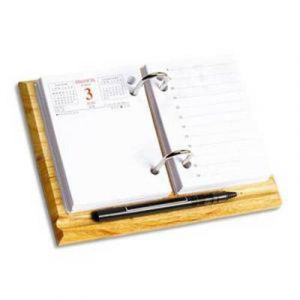 Visiodirect Lot de 3 socles en bois arceaux métallique pour bloc éphéméride