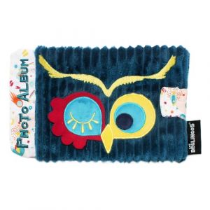 Les Déglingos Les - Album Photos Bébé Astros le hibou -10 Pochettes 10x15cm - Idéal crèche - Puériculture - Rembourrage Recyclé - Bleu