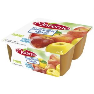Materne Compote pomme nature sans sucres ajout&eacute;s