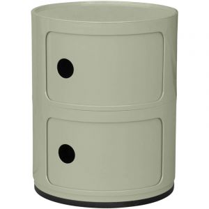 Image de Privatefloor Armoire De Stockage - 2 Tiroirs - New Bili 2 Vert P&acirc;le