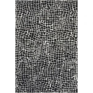 Beliani Tapis blanc et noir 200 x 300 cm PUNGE