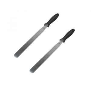 FM PROFESSIONAL Set de 2 Spatules à crêpes inox