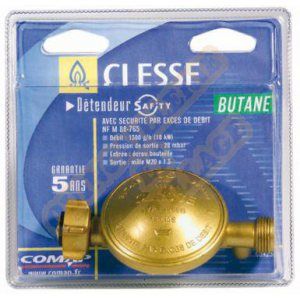 Clesse D&eacute;tendeur &agrave; s&eacute;curit&eacute; 425MS1 butane amont SAF'TY 28 mbar sous coque R&eacute;f 0425MS1
