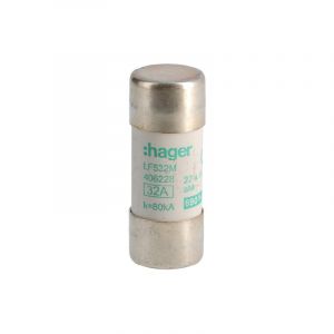 Hager Lot de 10x Cartouche fusible industrielle 22x58 aM 32A (LF532M)