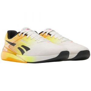Image de Reebok Mixte Nano X5 Sneaker, Chalk/Black/Electric Amber, 42 EU