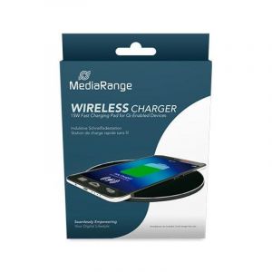 MediaRange Chargeur sans fil USB-C MRMA118 15 W 0,9 m Protection avanc&eacute;e Rapide