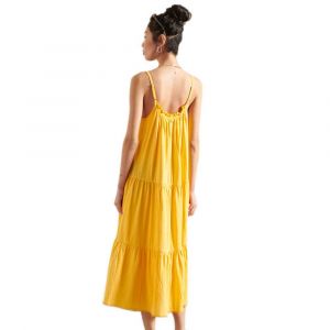 Superdry Jersey MIDI Dress Robe, Samoan Sun, Small Femme