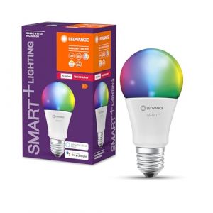 Ledvance Lampe Smart+ avec technologie ZigBee, 9W, A60, mat, culot E27, couleur de lumière RGBW réglable, 806lm, paquet de 1