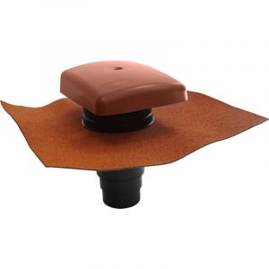 Image de Ubbink Terminal Ubiflu 2 universel rouge avec Multidiam R&eacute;f. 15380301