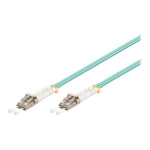 Goobay 95756 - Câble fibre optique LC multi-mode M/M 15 m 50 / 125 microns OM3 Sans halogène turquoise