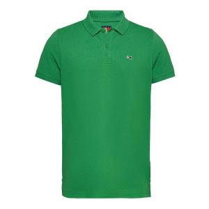 Tommy Hilfiger Tommy Jeans TJM Slim Placket Polo EXT S/S Polo Homme, Green (Coastal Green), S