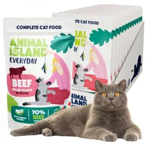 ANIMAL ISLAND Filet de b&oelig;uf pour chats 48x85g