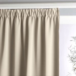 Rideau occultant double face galon fronceur, Voda Ecru Taille 350X140 cm;250X140 cm;180X140 cm