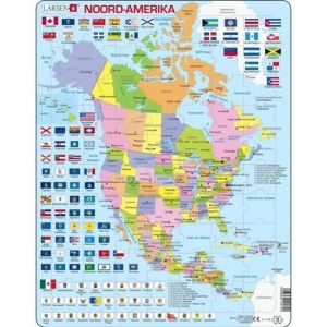 Larsen Carte maxi puzzle : Noord Amerika70 pièces