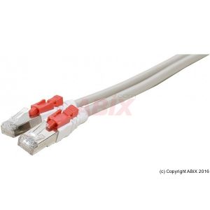 Image de Cordon patch RJ45 s/ftp CAT6A a verrouillage gris - 5 m