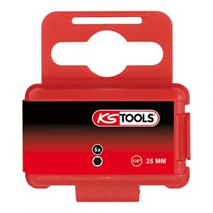 KS Tools 911.3618 - Boîte de 5 Embouts de Vissage 6 pans, L.25 mm - 1/4'' - 3/16" - En Acier Spécial