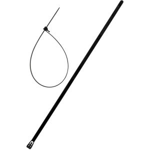 Zenitech Lot de 10 colliers de c&acirc;blage r&eacute;utilisables 7,6x 250mm noirs