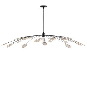 Suspension en métal et cannage, Léonie Naturel/Noir Taille Taille Unique