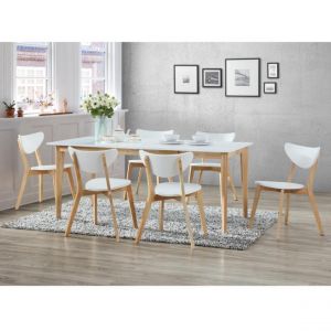 Image de Ensemble table + 6 chaises CARINE Blanc