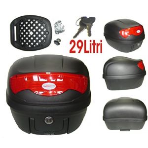 A-Pro Top Case Valise Bagage Moto Scooter Universel 29 lt Fermeture Clé NO Givi noir