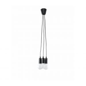 Image de L inaire Center Suspension DI PVC noir 3 ampoules