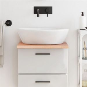 VidaXL Comptoir de salle de bain marron clair 40x60x2 cm bois traité