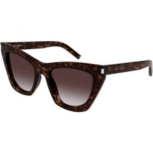 Saint laurent Femme SL 214 KATE 031 Lunettes de soleil Ac&eacute;tate Havane Violet Cat Eye