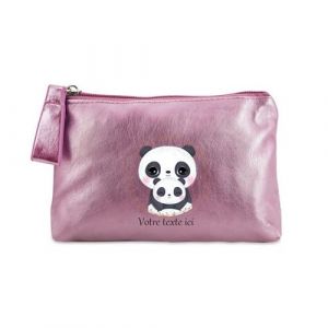 Porte monnaie Taperso personnalisable rose motif panda et maman