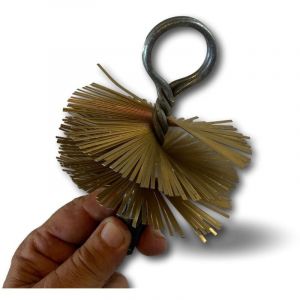 Kibros Hérisson acier rond Embout acier fileté Ramonage conduits non gainés - ø 100 mm - Hérisson acier