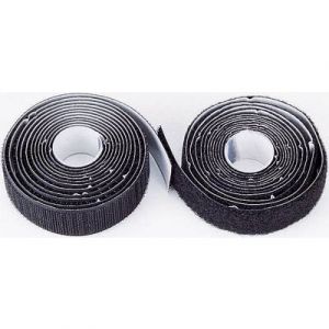 Fastech Bande auto-agrippante à coller 919-330-B partie velours et partie crochets (L x l) 2000 mm x 25 mm noir 1 paire