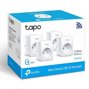 TP-Link Tapo P100 V2 - prise smart - mini - 802.11b/g/n, Bluetooth 4.2 (pack de 4)