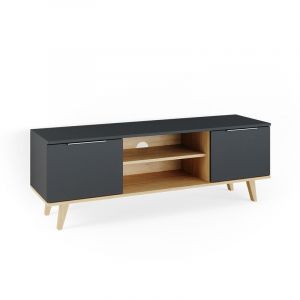 Vicco - Buffet bas "Neptune" 138cm anthracite/chêne